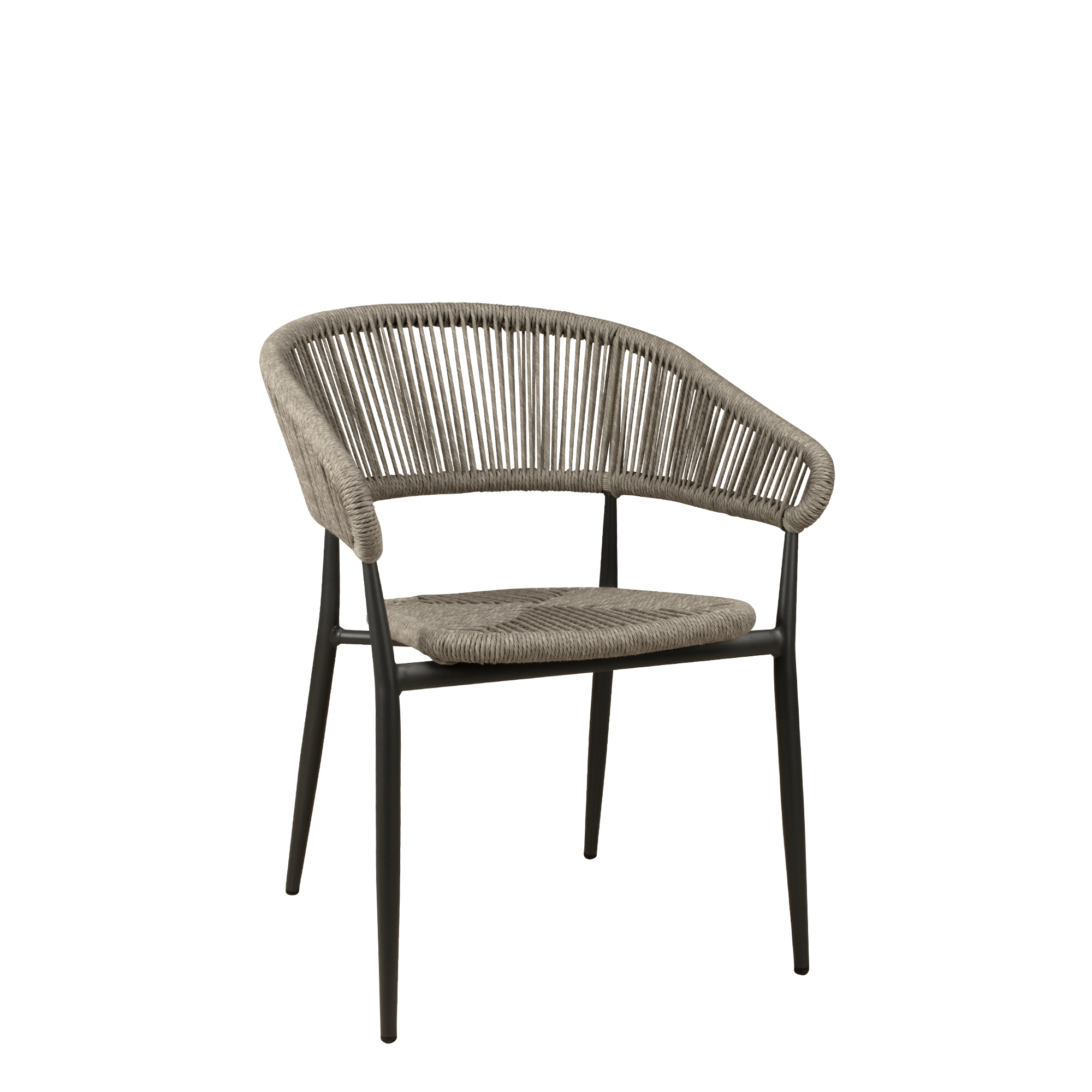 outdoorstuehle_gastronomie_jacora_silver-grey_vorderansicht Jacora Silver-Grey Outdoorstuhl mit Geflecht – Vorderansicht