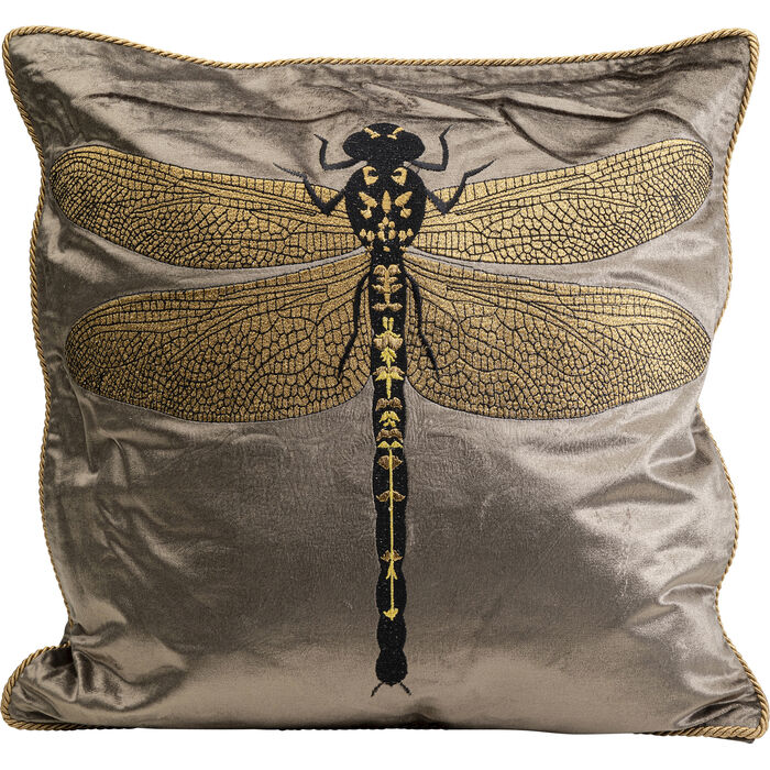 KARE-55242-700x700 Kissen Glitter Dragonfly Braun 40x40cm