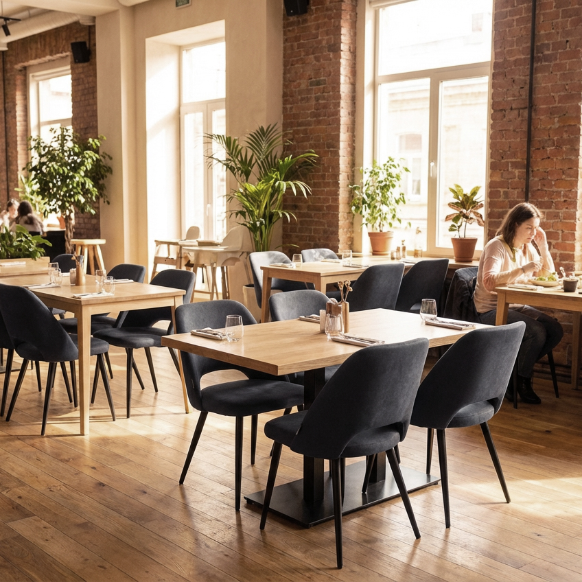 Uson Yuma 16 Vollpolsterstuhl für Gastronomie – Millieubild Restaurant