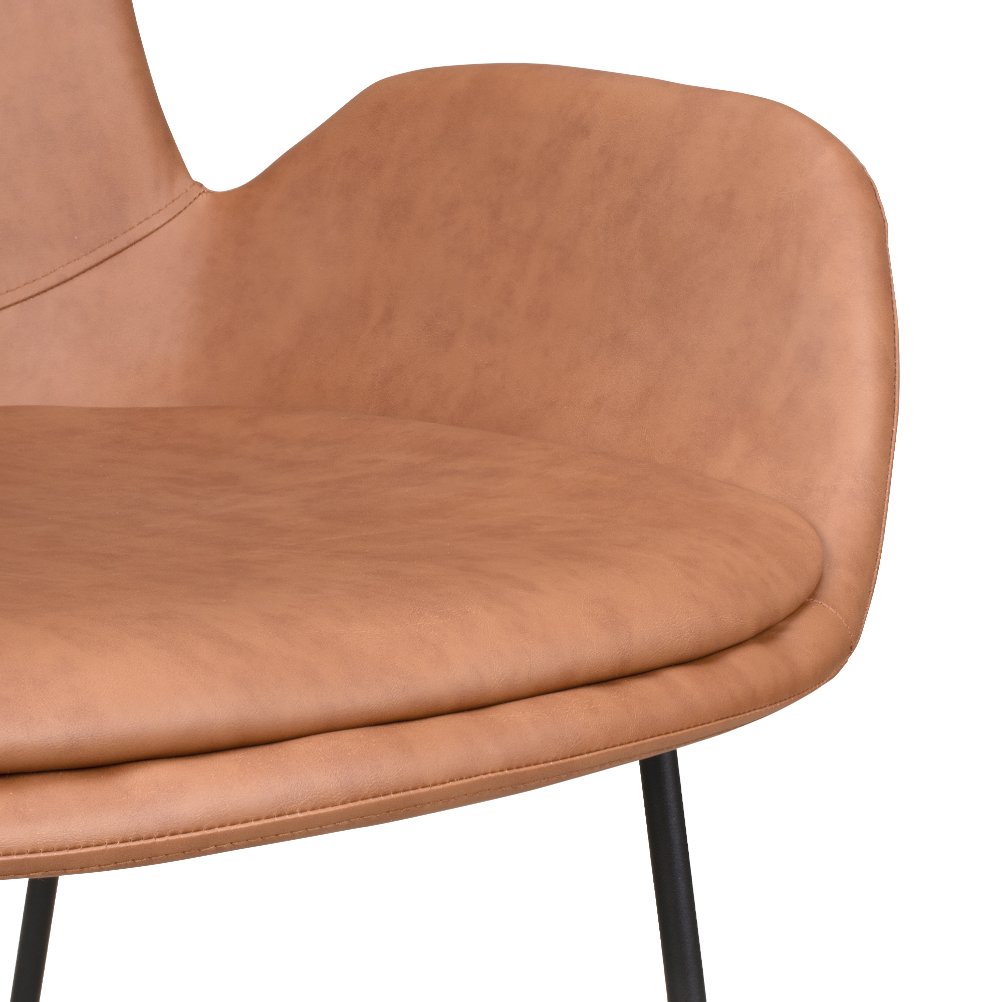 Rito Arm Brown Vollpolsterstuhl für Gastronomie – Sitzpolster