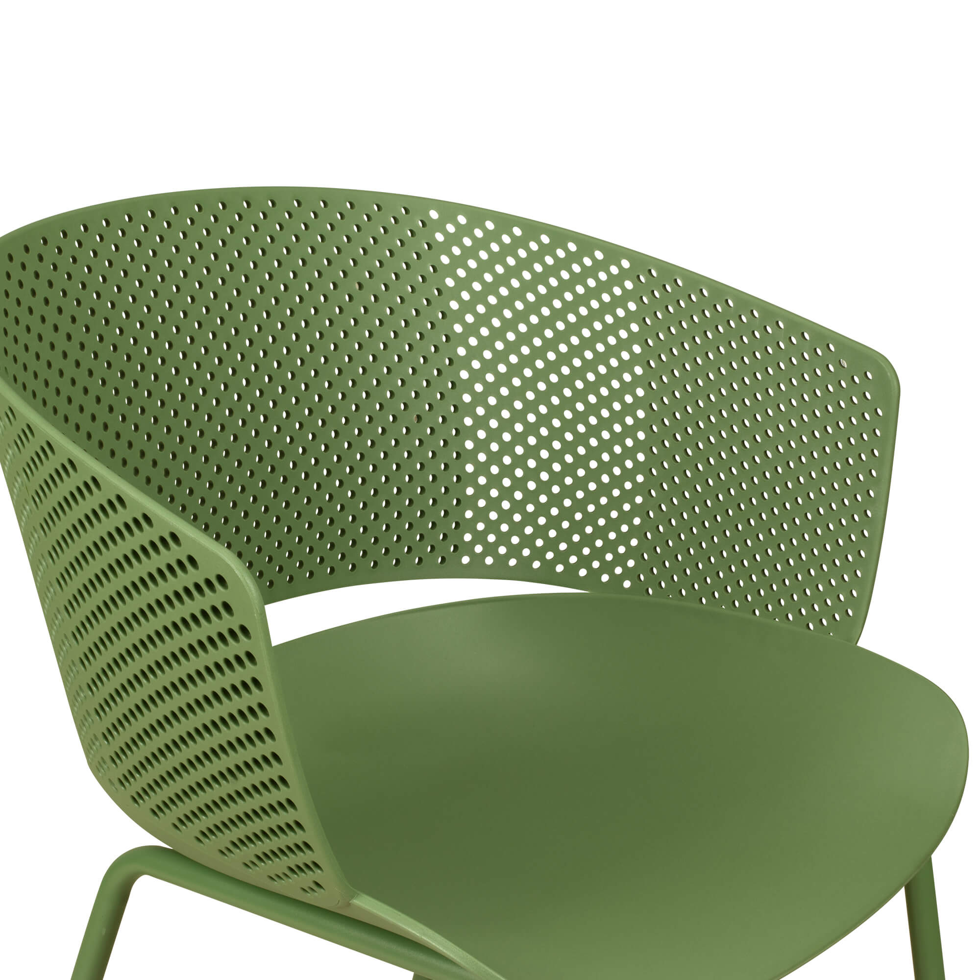 Gastronomiestuhl Outdoor Foma-F832 green - Sitzschale seitlich