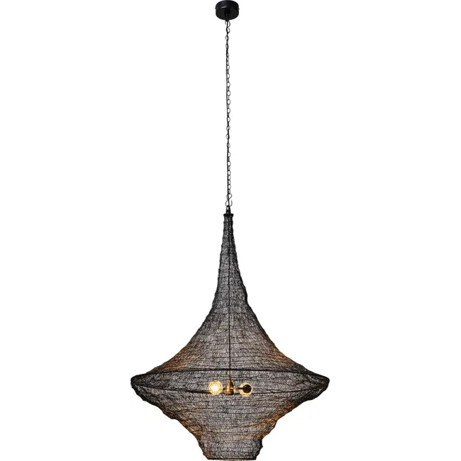 H-ngeleuchte-Cocoon-Schwarz-89cm-1 Hängeleuchte Cocoon Schwarz Ø89cm