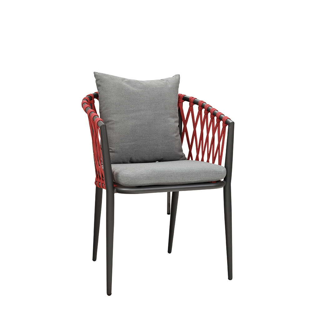 Gastronomie_Outdoorstuhl_Crosima-Red-Grey_vorne_1000px Crosima red grey