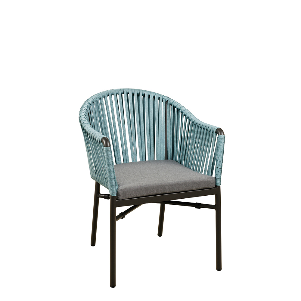 Gastronomie_Terrassenstuhl_Ramila-Tiffany_vorne_2_1000px3vcU22kVIo0kJ Ramila-48 Tiffany Terrassenstuhl mit beigem Aluminiumgestell und Textilen-Rücken, stapelbar und wetterfest für Gastronomie