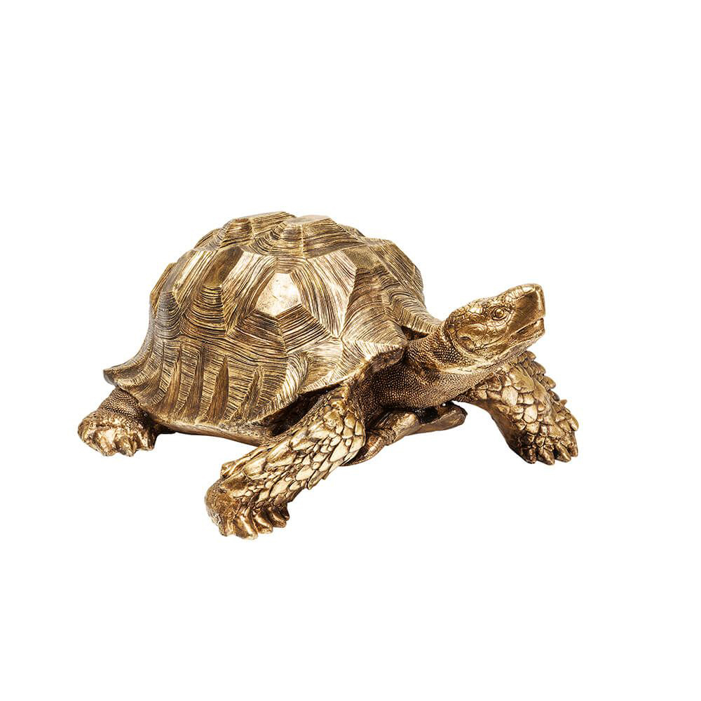 Deko Figur Turtle Gold Groß