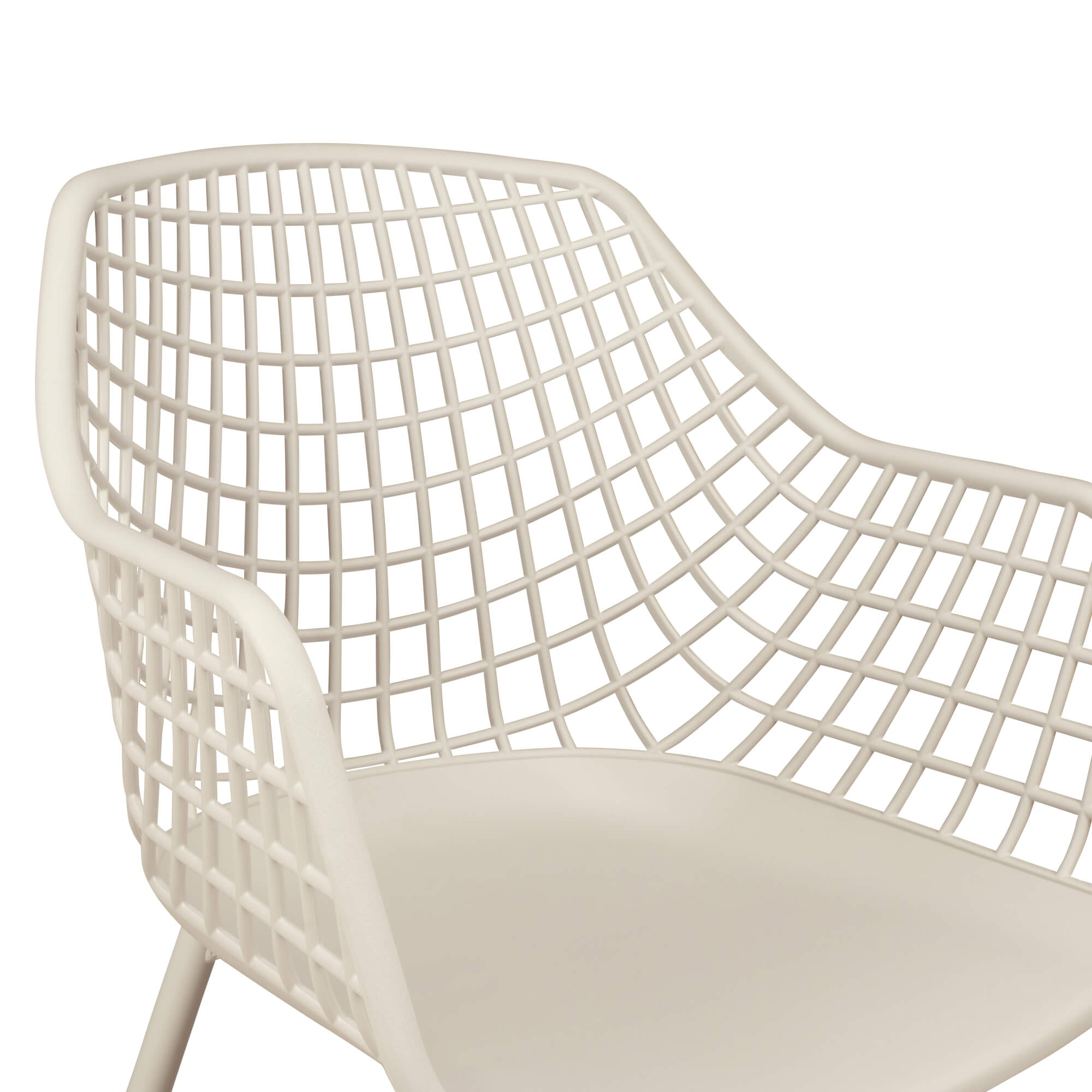 Gastronomiestuhl Outdoor Foma 1692 light-grey - Sitzschale seitlich