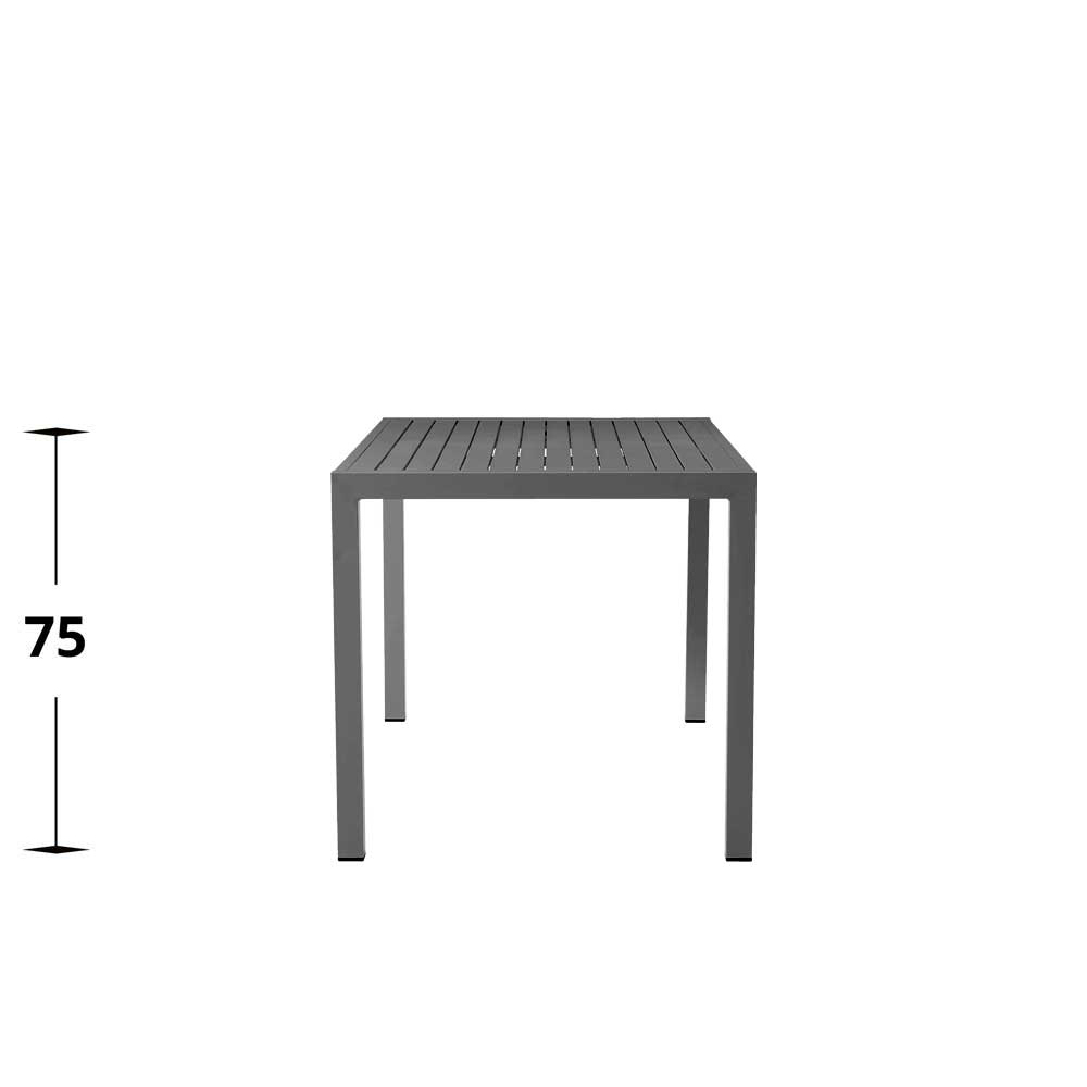gastronomie-outdoortisch-cordone-80-anthrazit Metalltisch Cordone Stahl Tisch Anthrazit 80