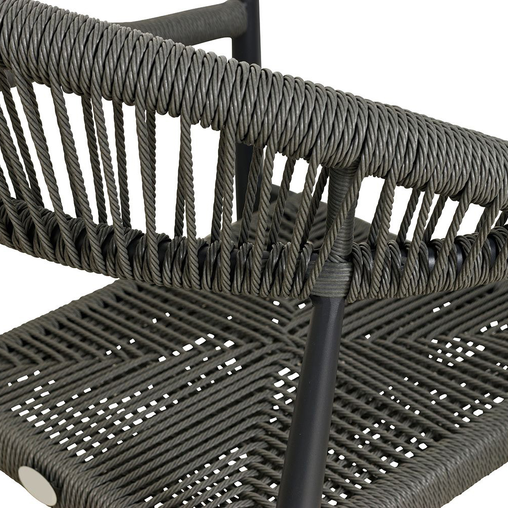 Terrassenstuhl Gastronomie Spidano-X grey_Rückenlehne Detailansicht