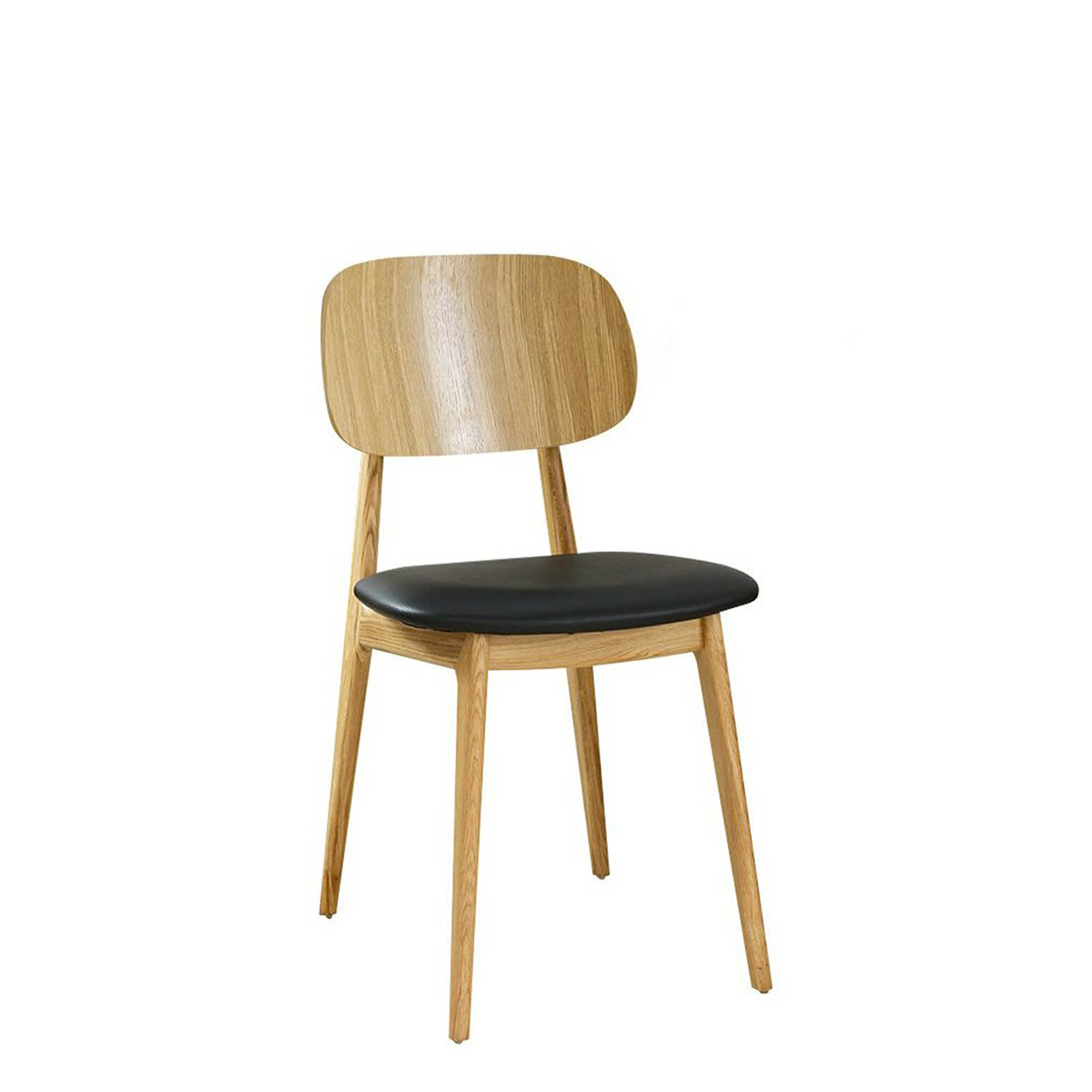 gastronomie-holzstuhl-cumpo-p-eiche Gastronomiestuhl Cumpo-P-Eiche mit braunem Polsterbezug und massivem Eichenholzgestell Bezug: D-8