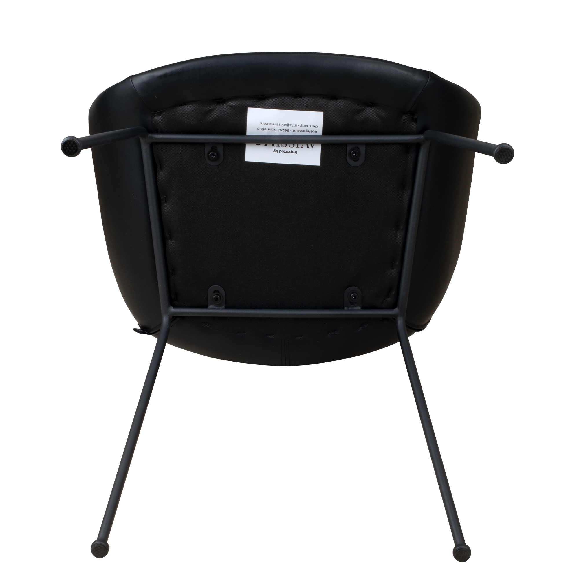 Rito Arm Antique Black Vollpolsterstuhl für Gastronomie – Gestell