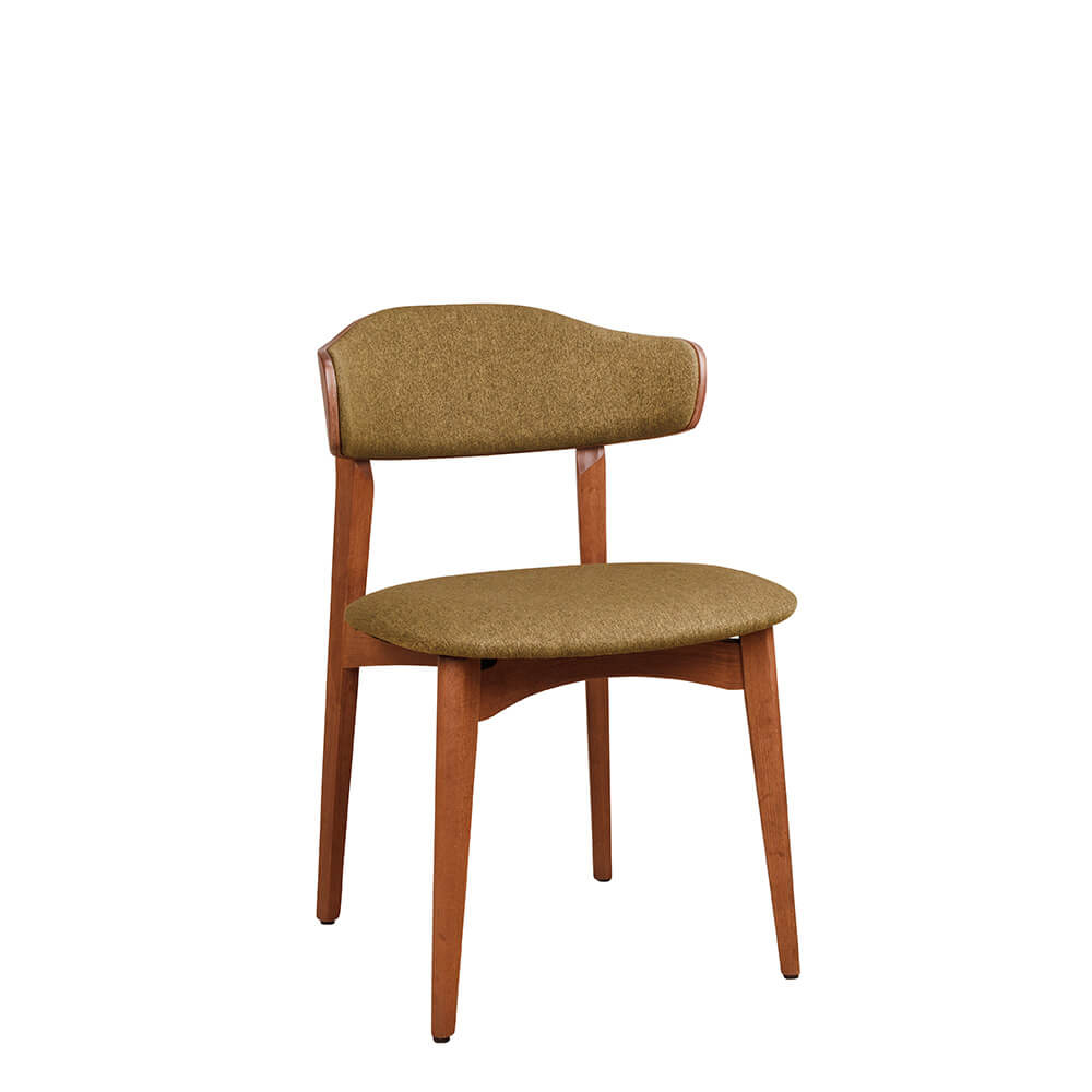 Gastronomie-Holzstuhl_gepolstert_Kani-2P_1 Gepolsterter Holzstuhl Kani-2P für Gastronomie – Vorderansicht