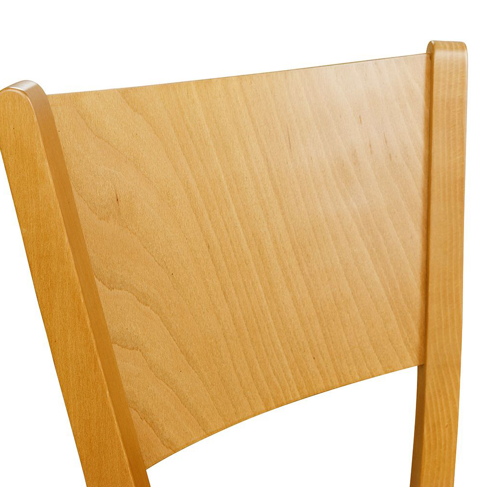 Klassischer Barhocker aus Buchenholz in hellem Beizton Buche dunkel