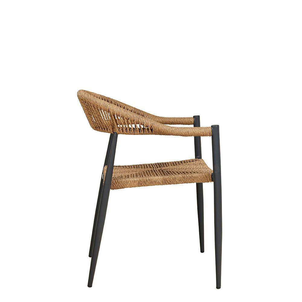 Terrassenstuhl Gastronomie Spidano-X real natural_Seitenansicht