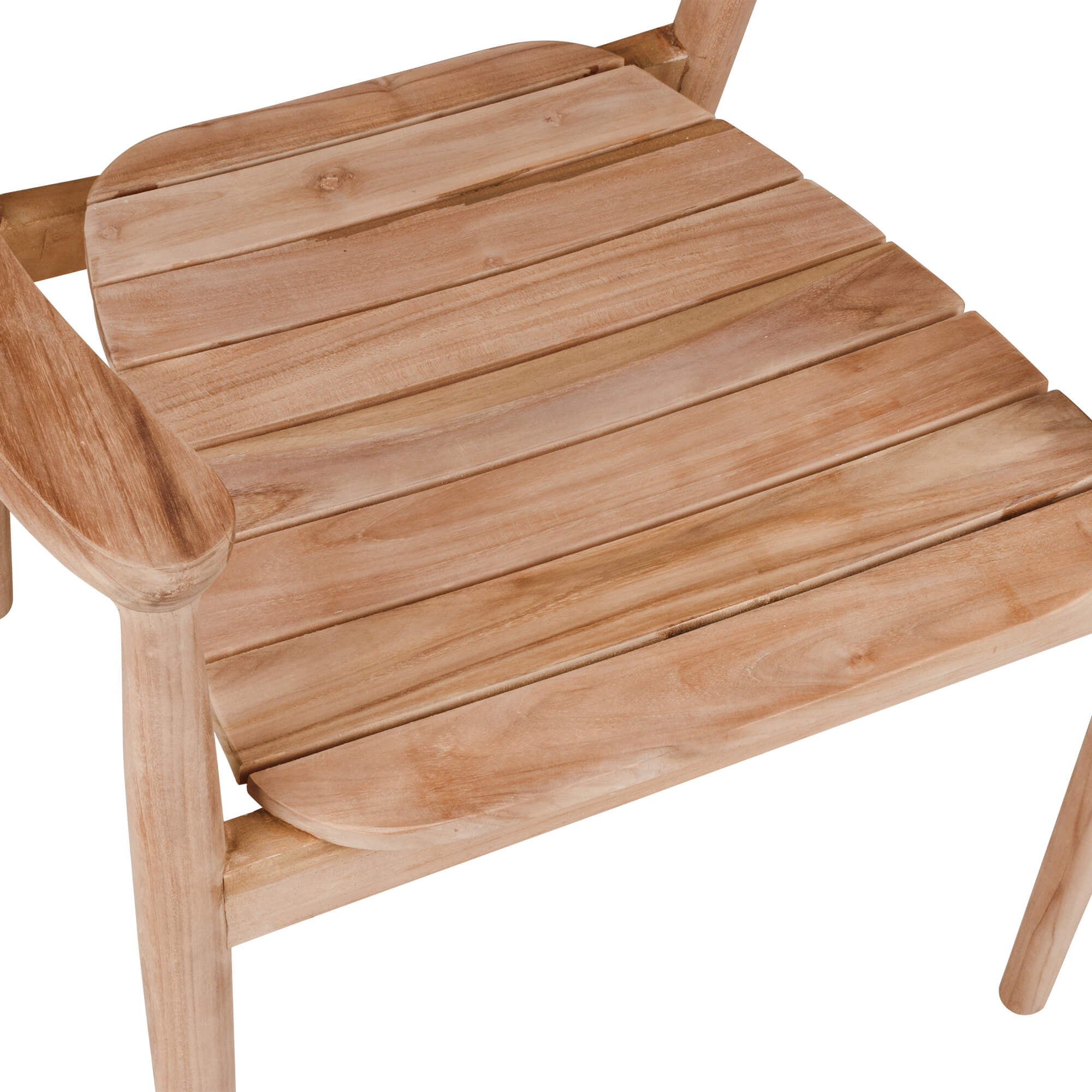 Shiro Teakholz Outdoorstuhl mit Armlehnen und Geflecht – Detail Sitzflaeche