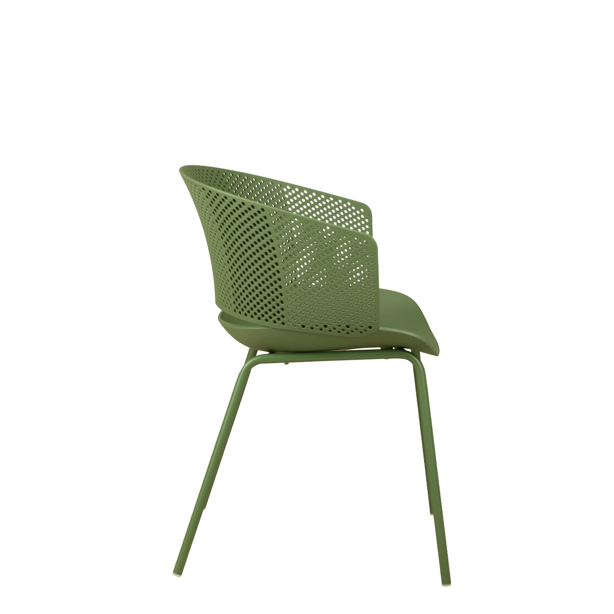 Gastronomiestuhl Outdoor Foma-F832 green - Seitenansicht