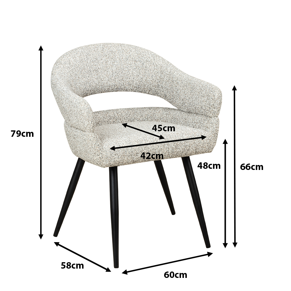 Vollpolsterstuhl Livorno Tono-907 Maße