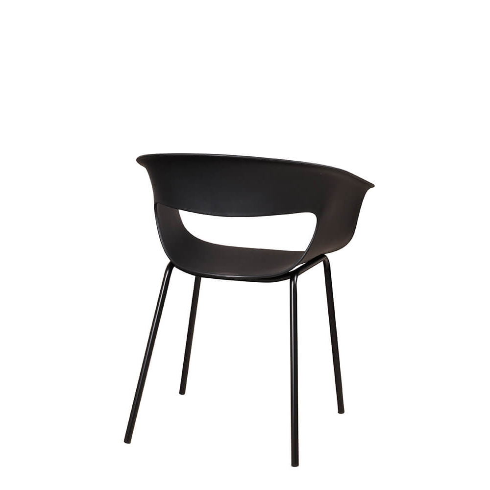 Gastronomiestuhl_Outdoor_Kunststoffstuhl_FOMA-F835-Black_34 Kunststoffstuhl FOMA F835 Black