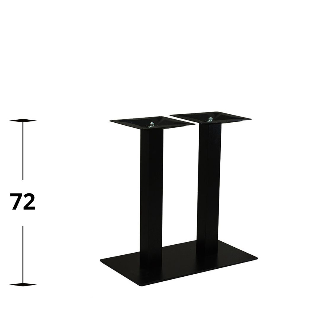 Tischgestell aus Metall für die Gastronomie - Marino-TGF-407 mit zwei Metallsäulen ohne Platte