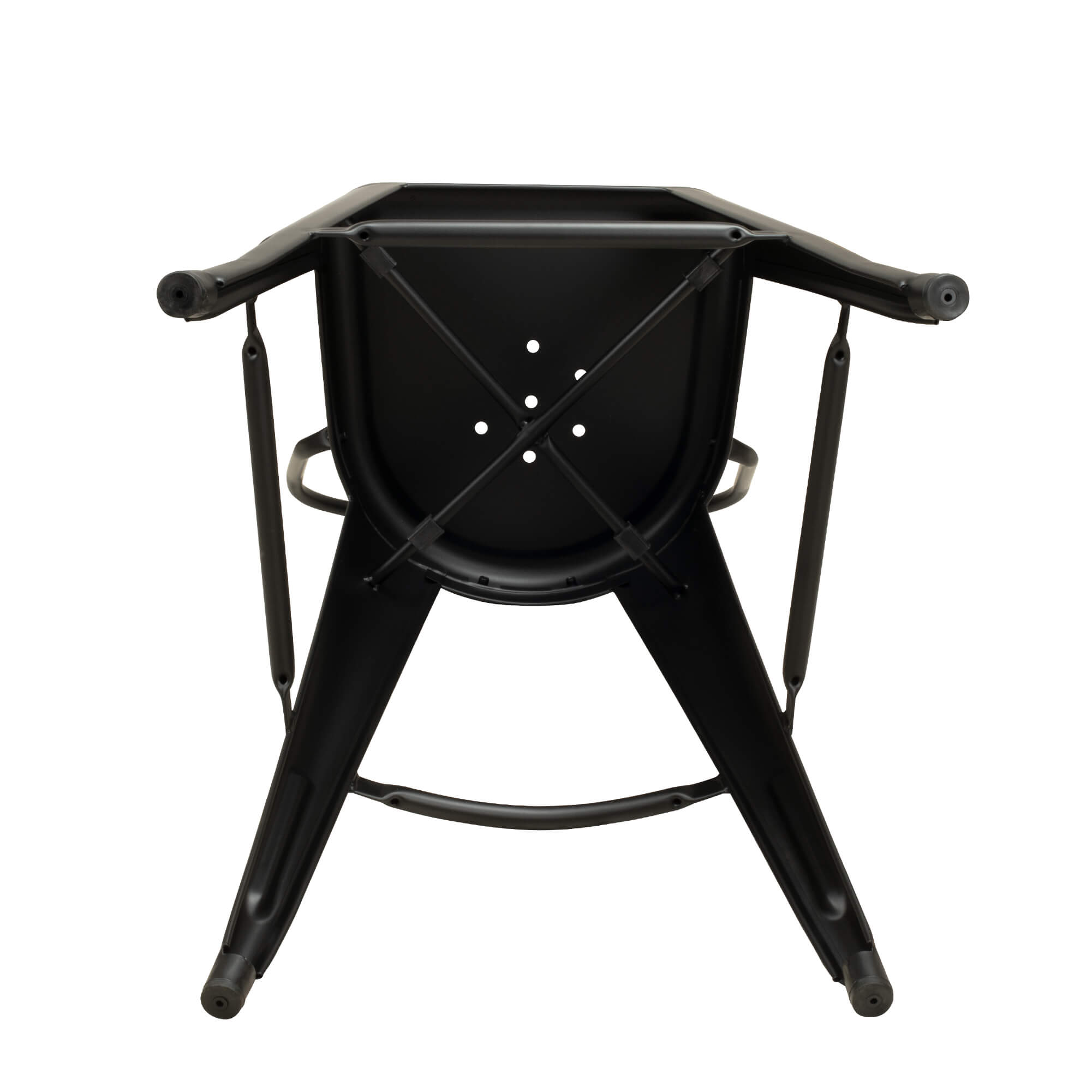 Gastronomiestuehle Industrial Design Barhocker Toxor RL Bar schwarz - Gestell von unten