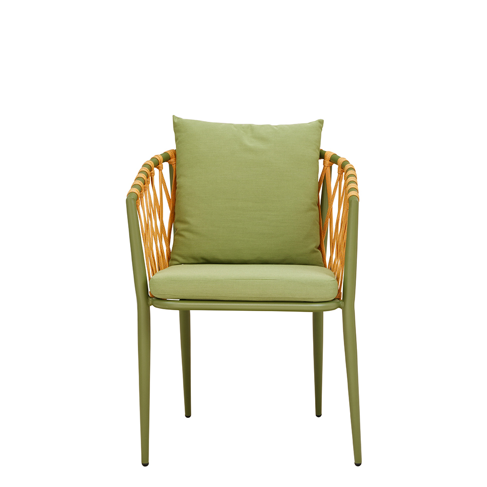Gastronomie_Outdoorstuhl_Crosima-green-orange_frontal_1000px