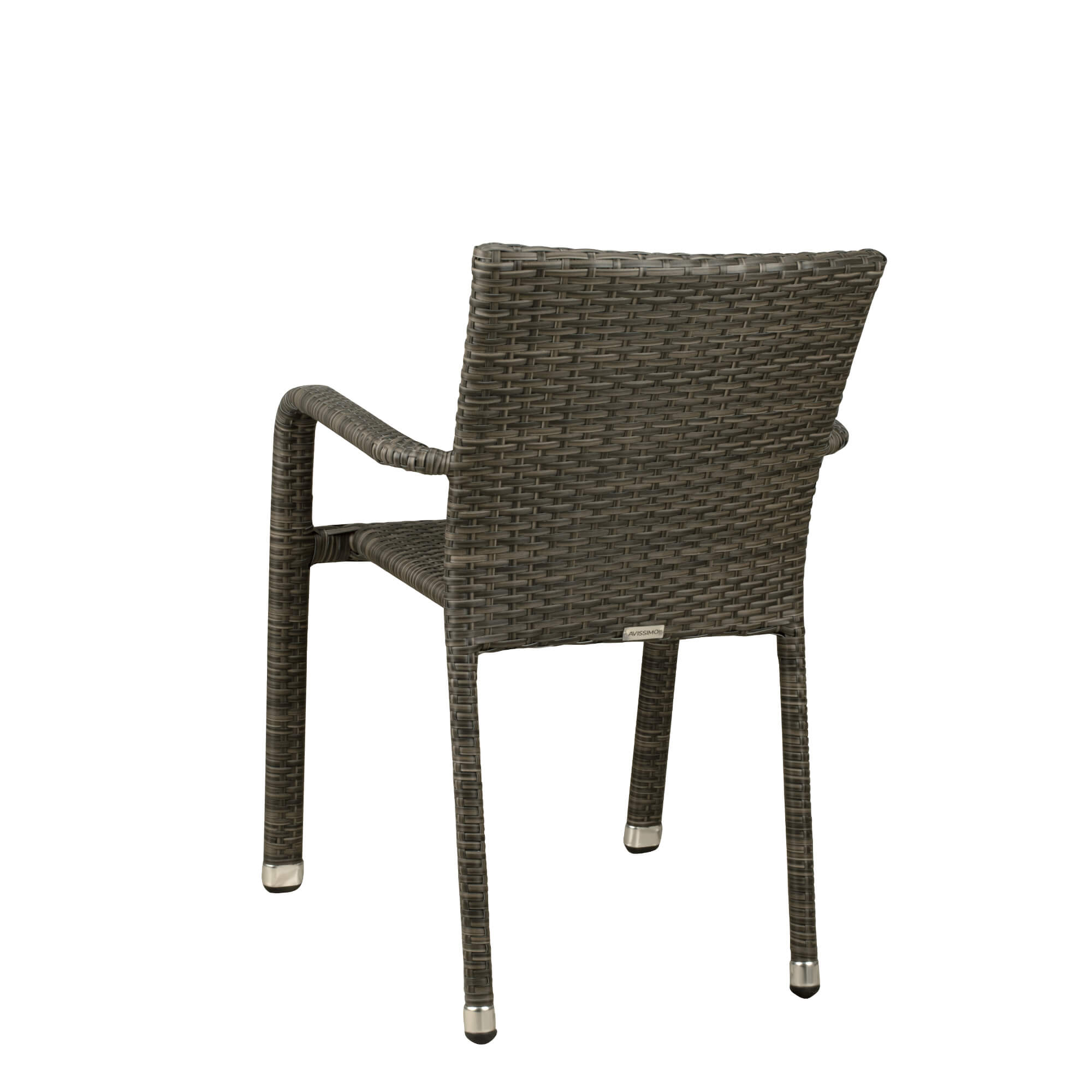 Gastronomiestuhl Outdoor Basato mixed brown - Rueckansicht