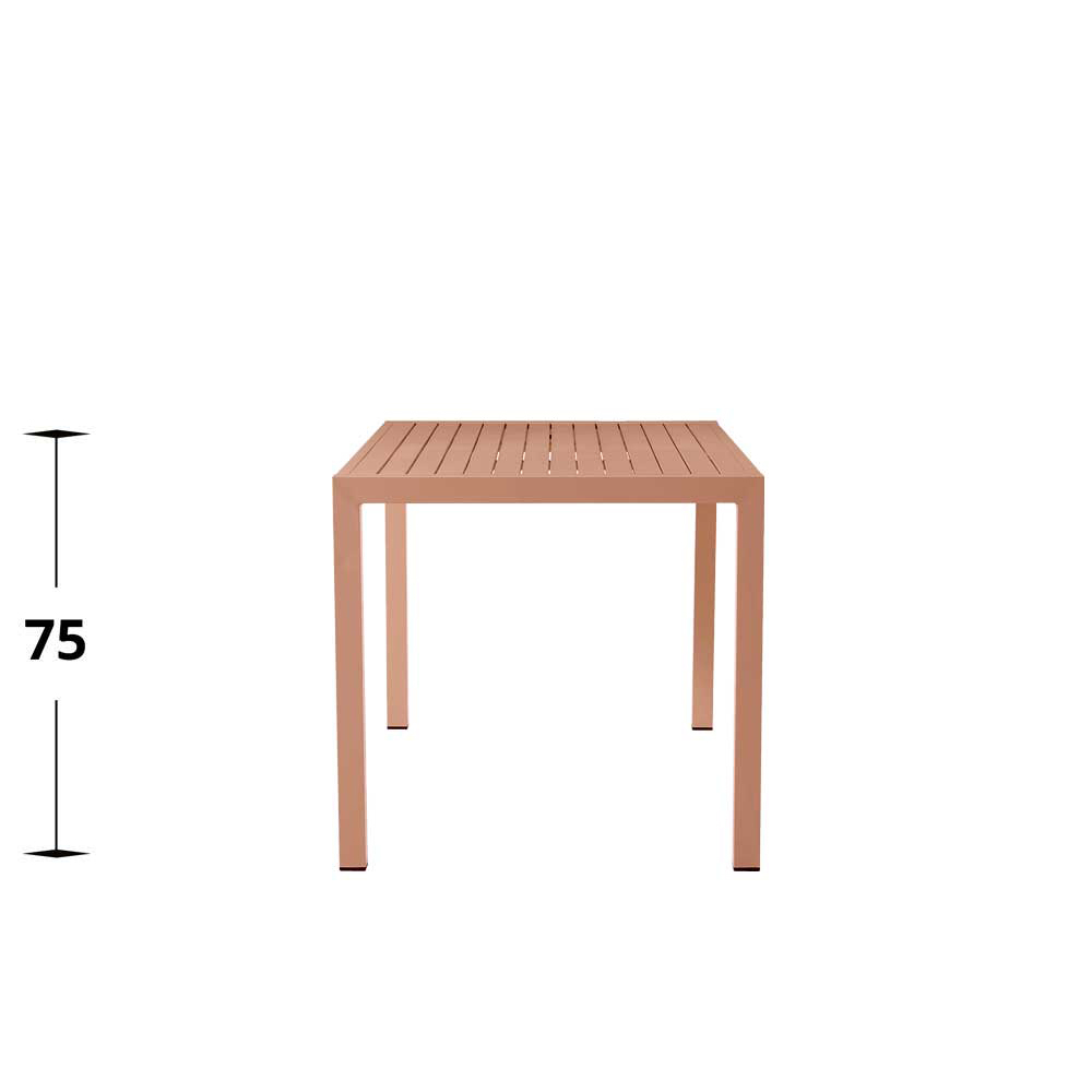 gastronomie-outdoortisch-cordone-80-carot Metalltisch Cordone Stahl Tisch Carot 80