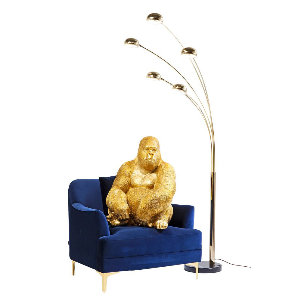 Deko Figur Monkey Gorilla Side XL Gold 76cm