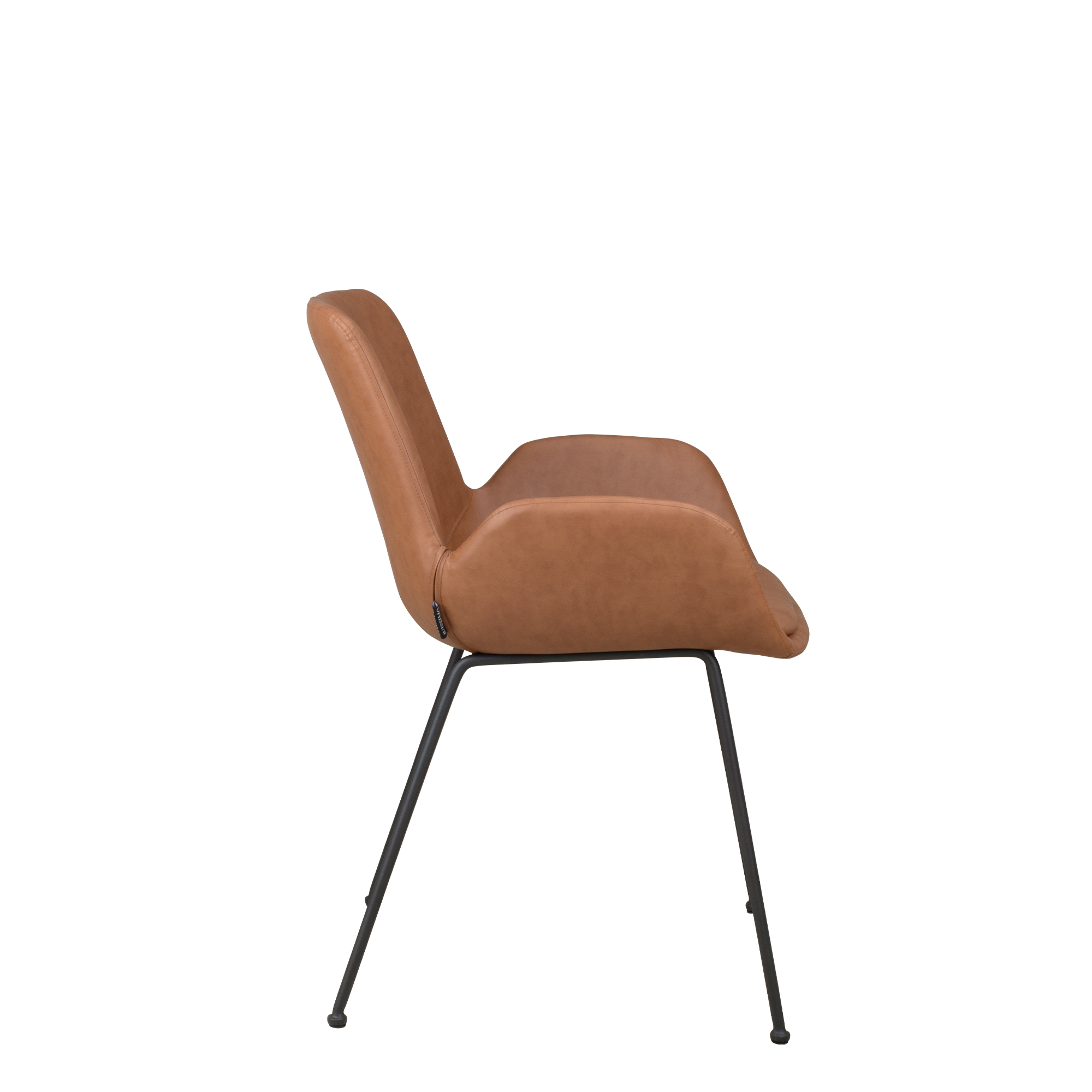 Rito Arm Brown Vollpolsterstuhl für Gastronomie – Seitenansicht