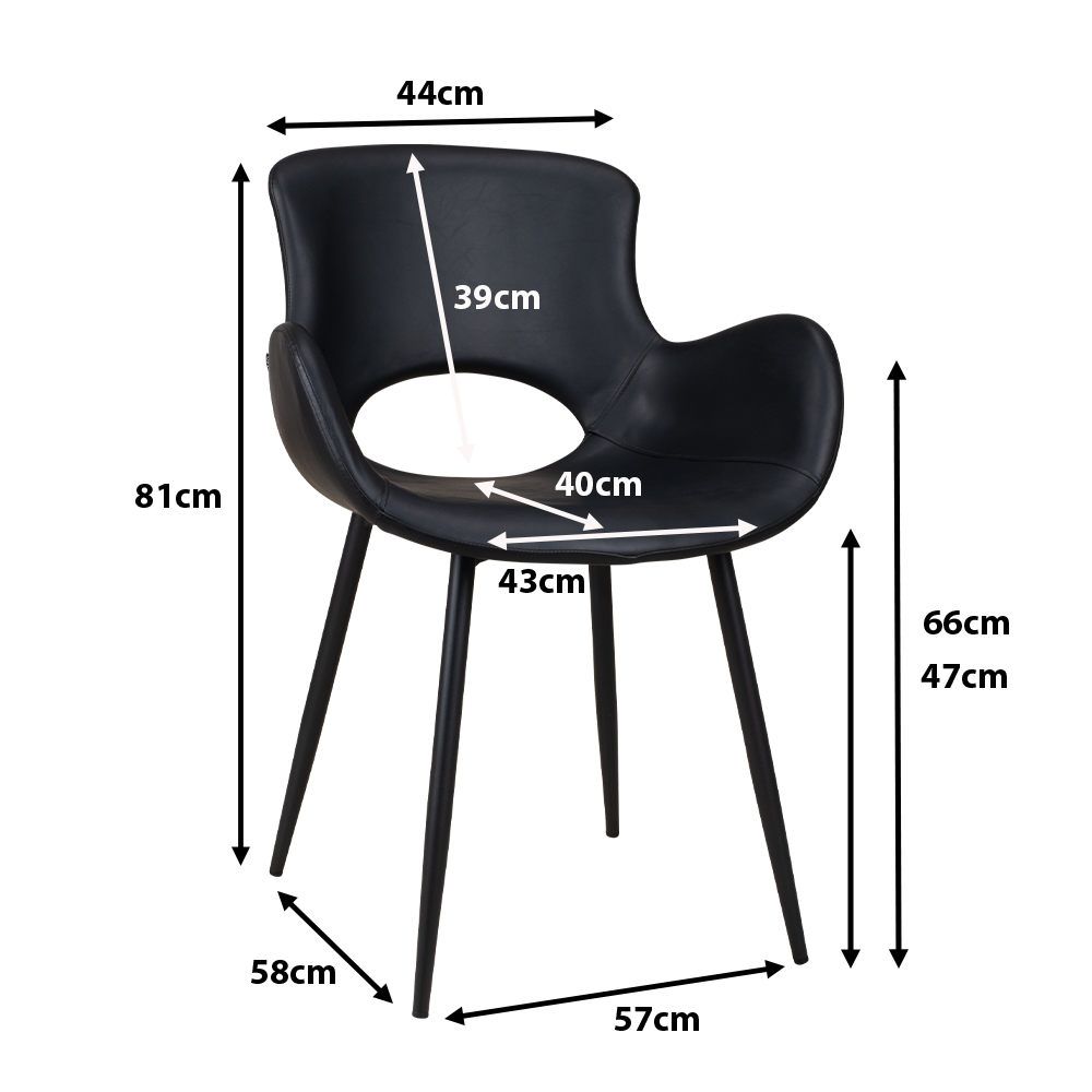 Polsterstuhl Alero Maße