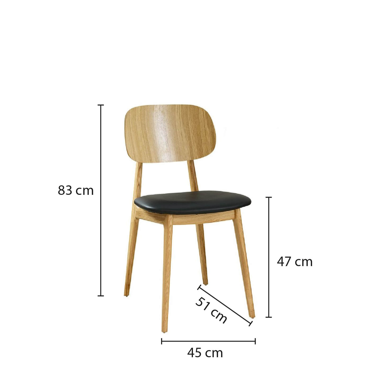 Gastronomiestuhl Cumpo-P-Eiche mit braunem Polsterbezug und massivem Eichenholzgestell Bezug: D-8