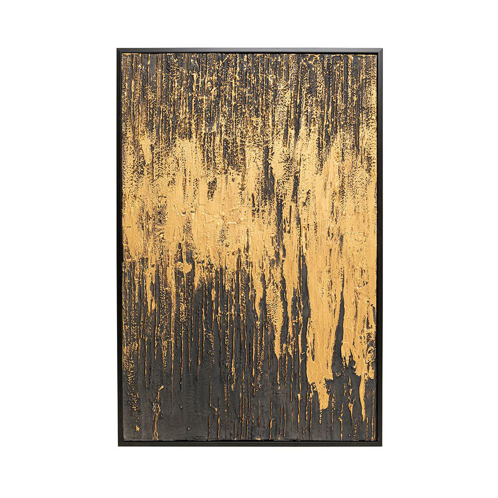 Gerahmtes Bild Abstract Schwarz 80 x 120 cm