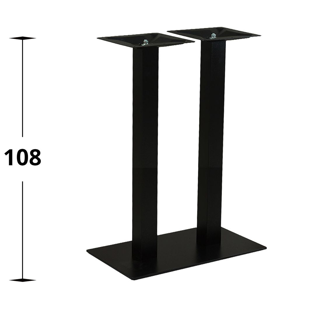 Tischgestell aus Metall mit zwei Säulen mit Höhenmaß 108 cm