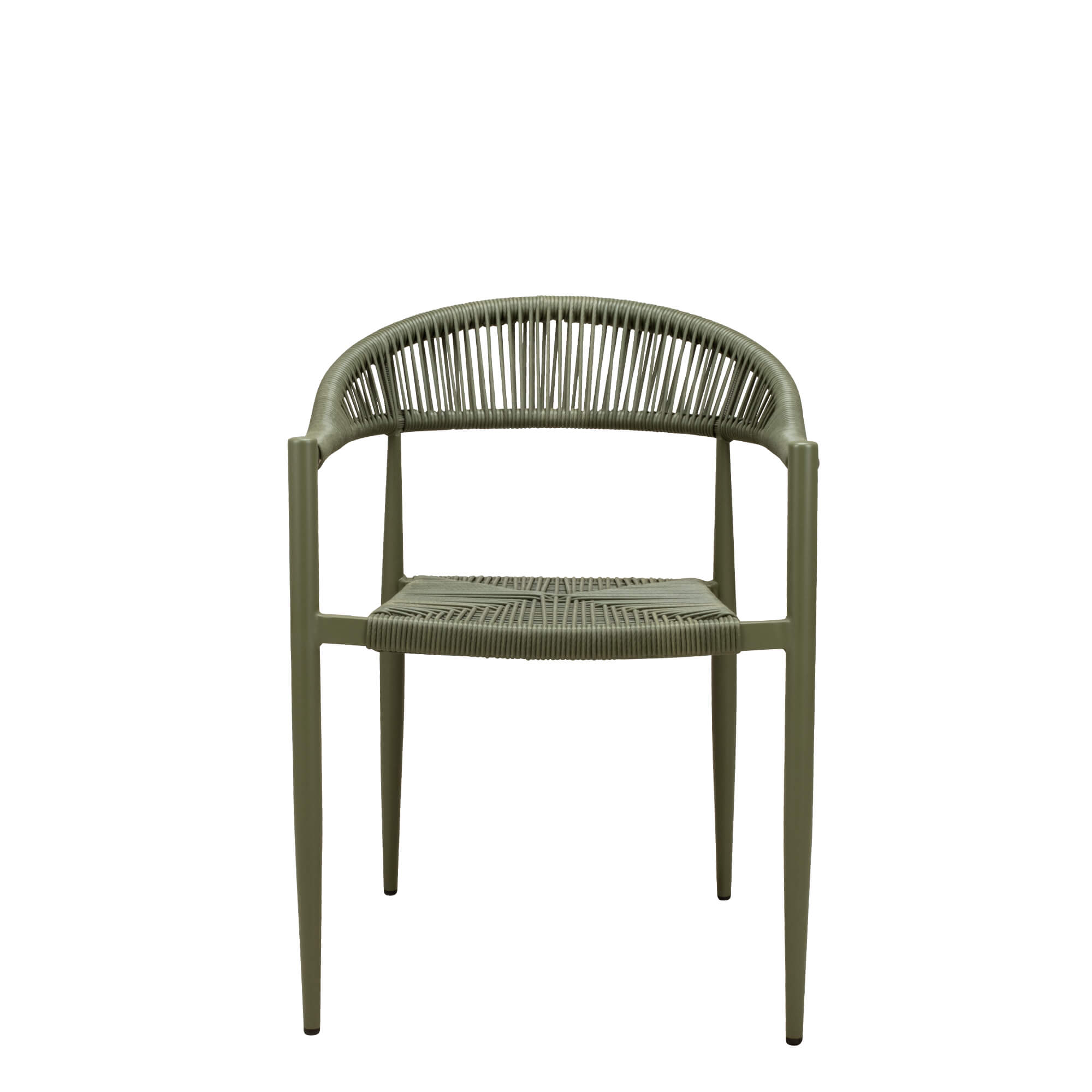 Outdoorstuhl mit Geflecht Spidano X green green – Frontal