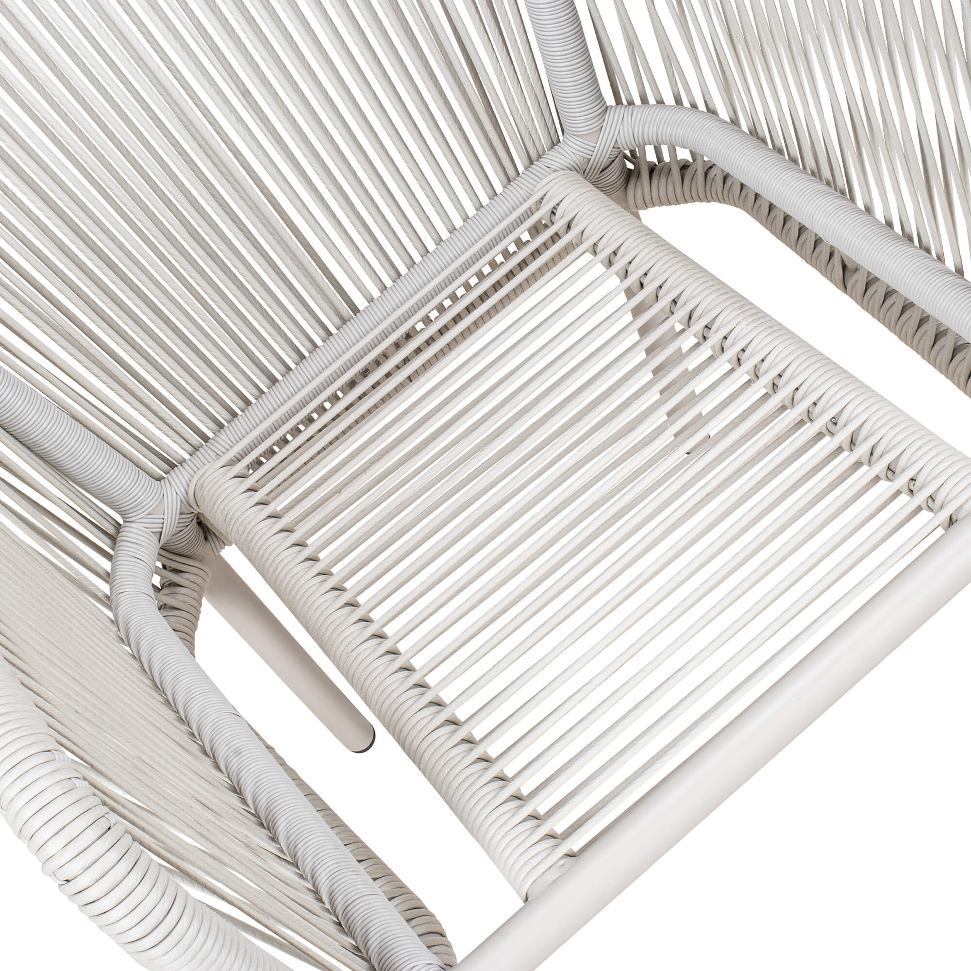 terrassenstuehle_gastronomie_baleris_greige_detail_sitzflaeche_ohne_kissen Baleris Greige Outdoorstuhl mit Armlehnen und Geflecht – Detail Sitzfläche ohne Kissen