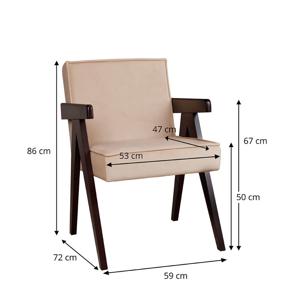 Gastronomiesessel Adis aus Buchenholz im Midcentury-Look