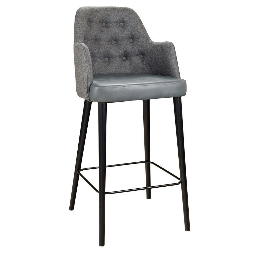 gastronomie-barhocker-sona-300-arm-bar-_0 Beizton: Schwarz | Bezug Sitz A1974 | Bezug Rücken: A2082: