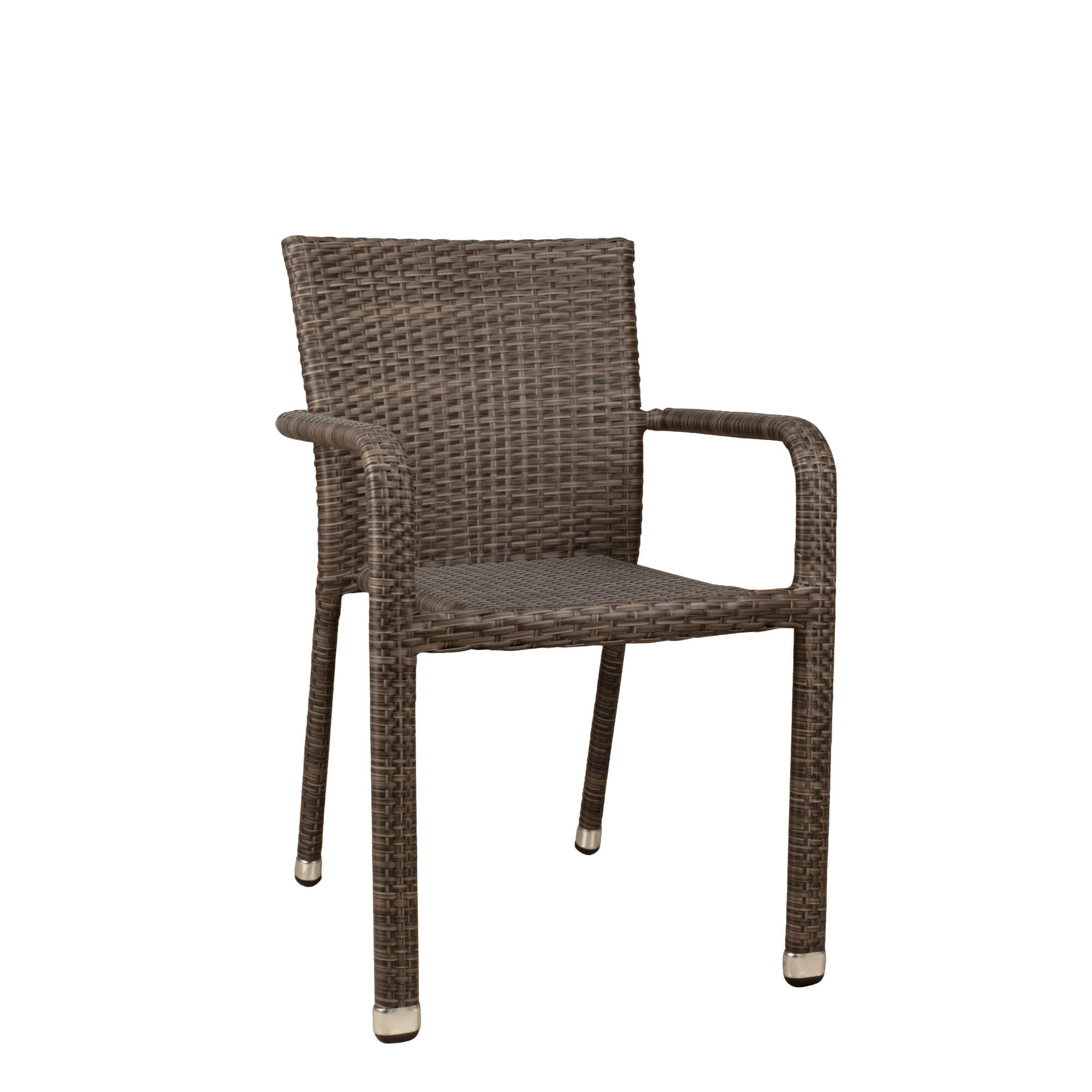 Gastronomiestuhl Outdoor Basato mixed brown - Vorderansicht