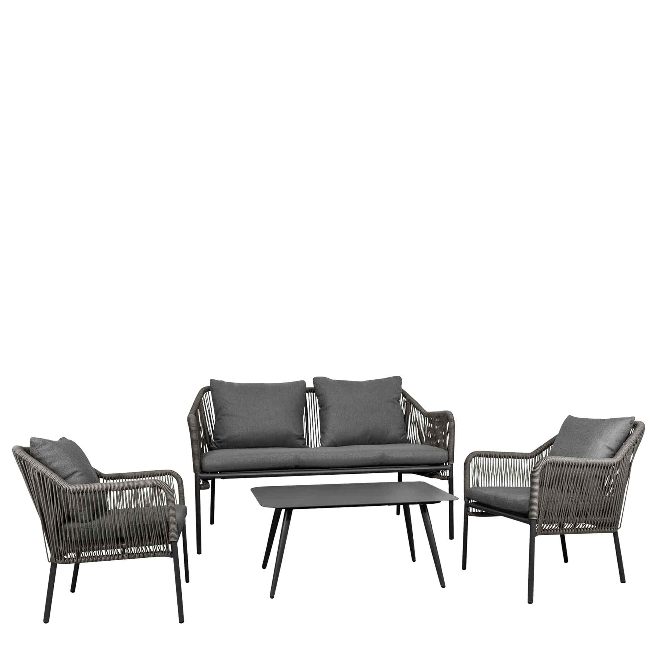 Outdoor-Lounge-Set Baleris Silvergrey