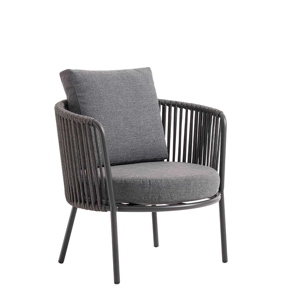 Gastronomie_Outdoorlounge_Kosma-dark-grey_Sessel Kosma Sessel Dark Grey