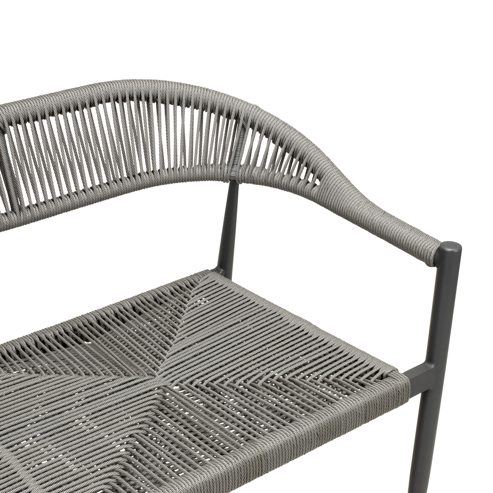 Gastronomiestuehle Outdoorbaenke Spidano X Duo Grey - Detail Armlehne