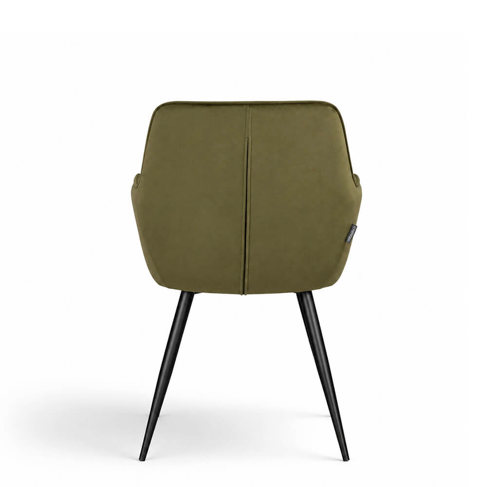 Gastronomiestuehle Polsterstuehle mit Armlehne Lenoro Quartz-503 Velour - Rueckansicht2