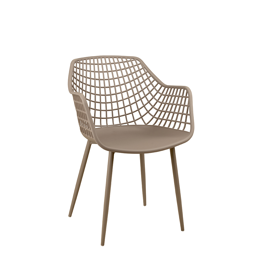 terrassenstuehle_gastronomie_foma-1692_Taupe_seitenansicht Foma-1692 Taupe Outdoorstuhl mit Armlehnen – Seitenansicht