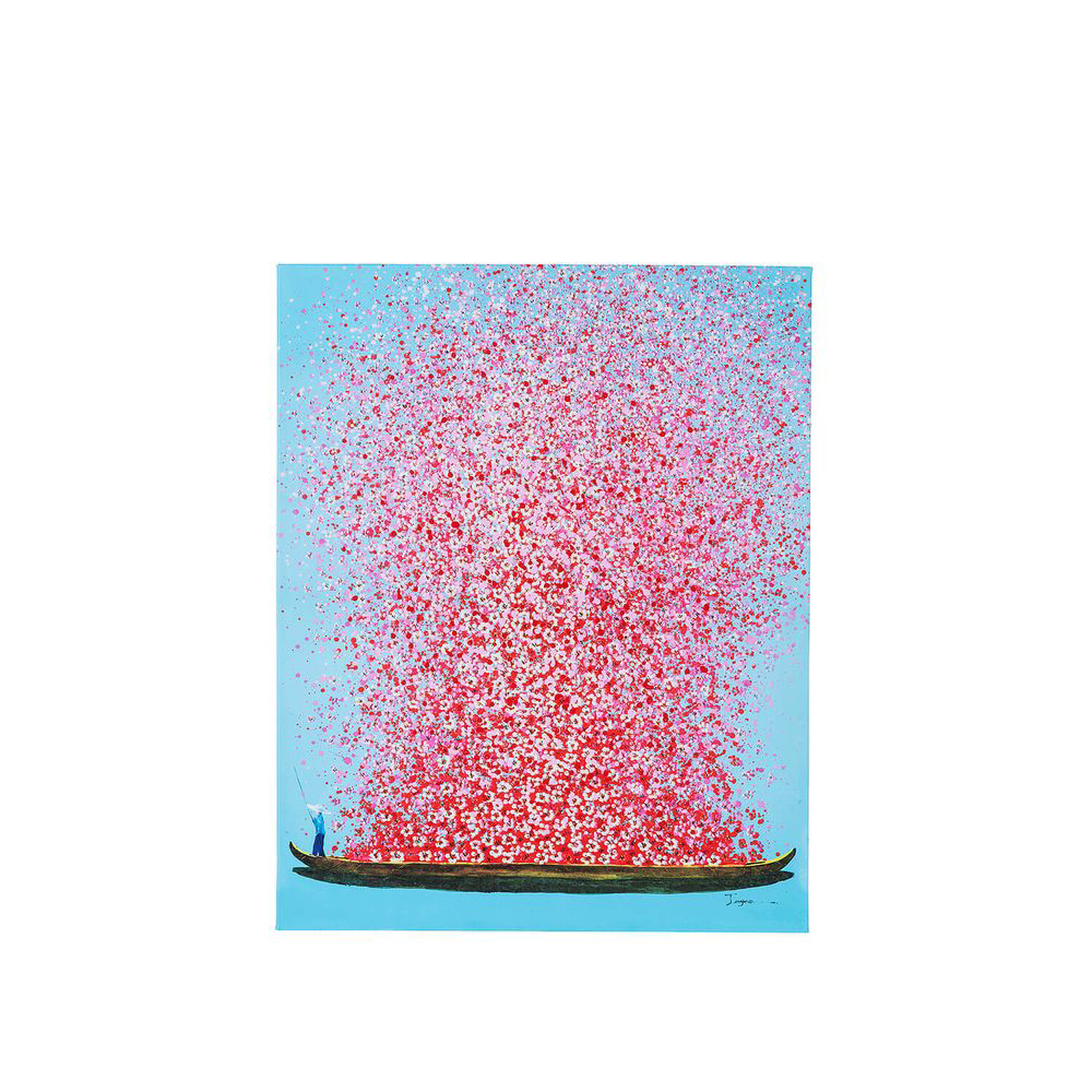 39250 Bild Touched Flower Boat Blau Pink