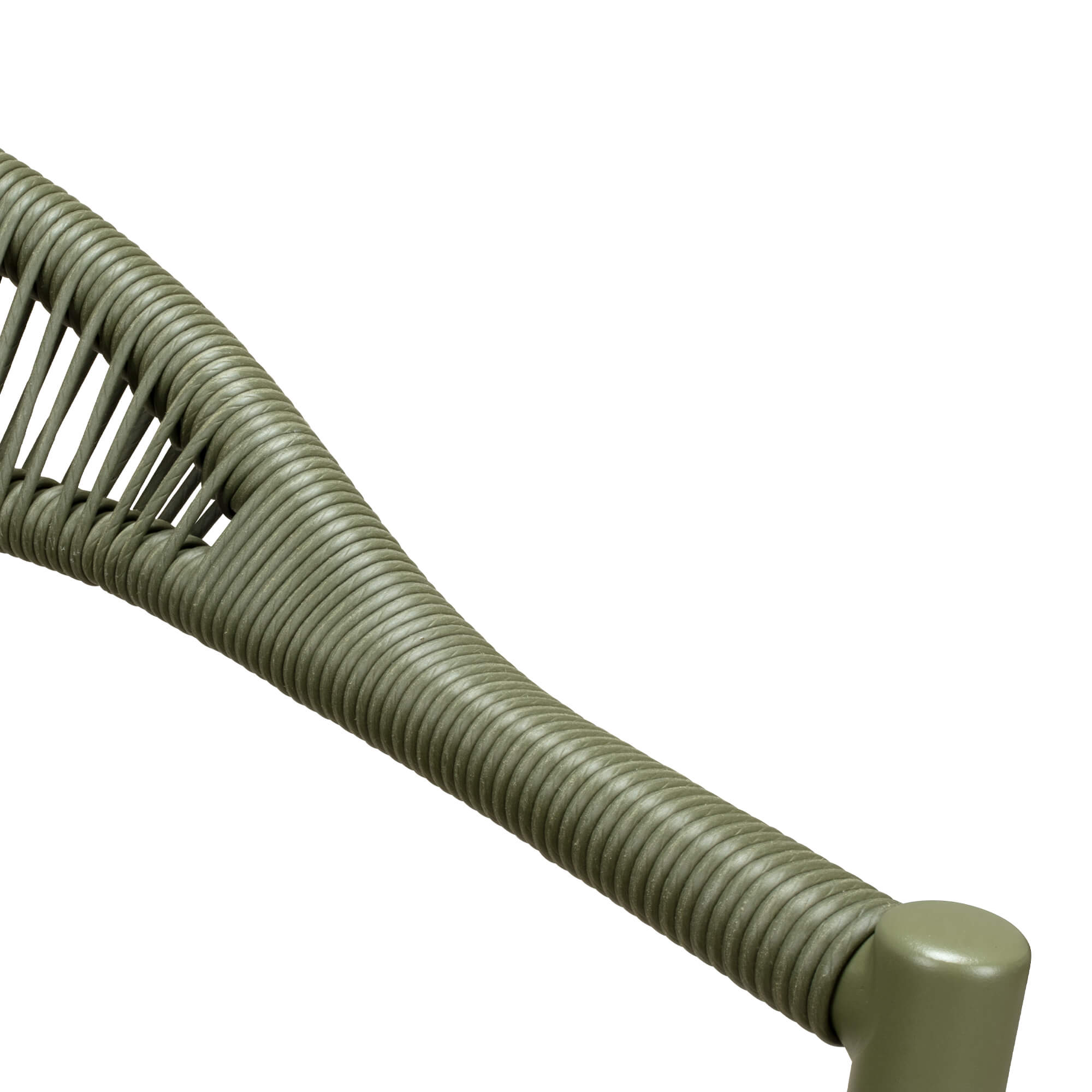Outdoorstuhl mit Geflecht Spidano X green green – Armlehne