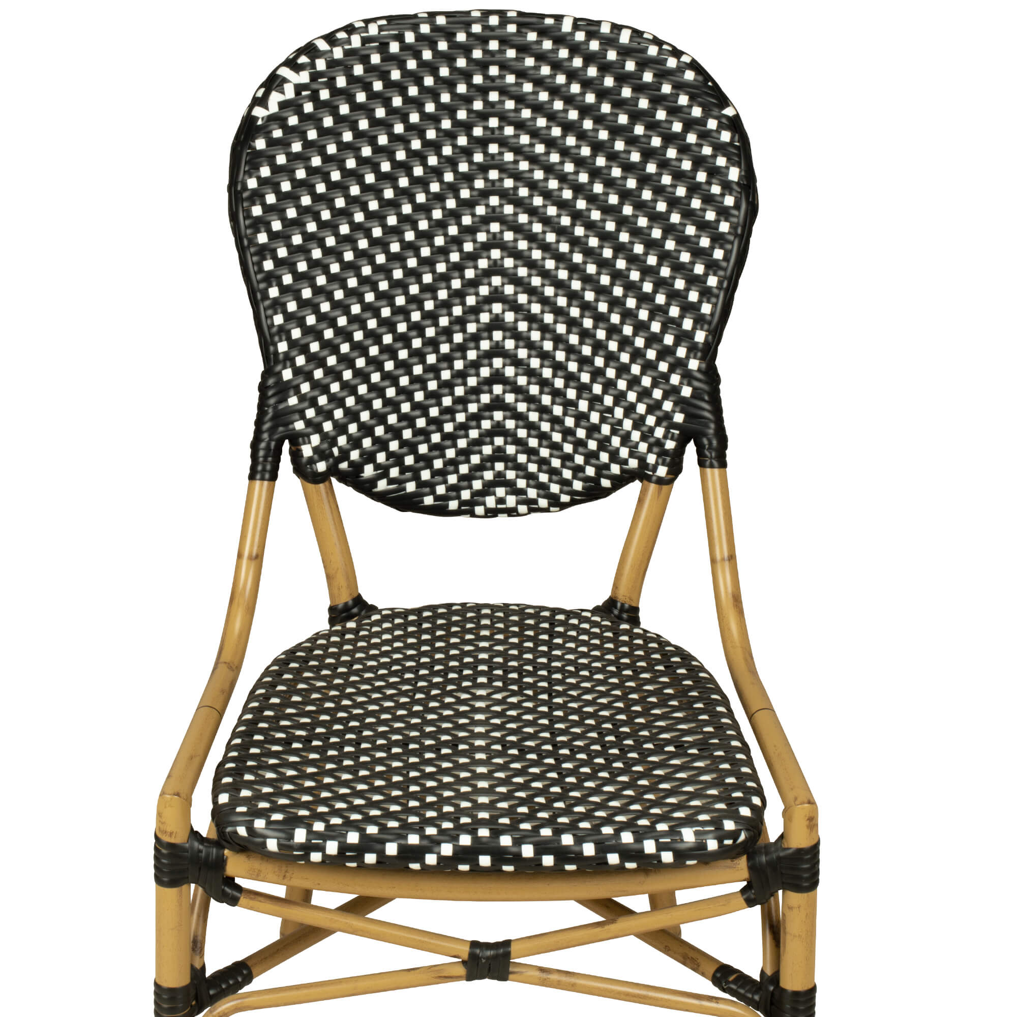 Camino black Outdoorstuhl mit Geflecht – Sitzflaeche