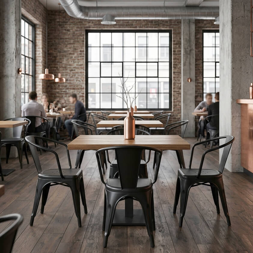 gastronomiestuhl_metallstuhl_tixar_arm_black_milieubild_restaurant Metallstuhl Tixar Arm black – Milieubild Restaurant