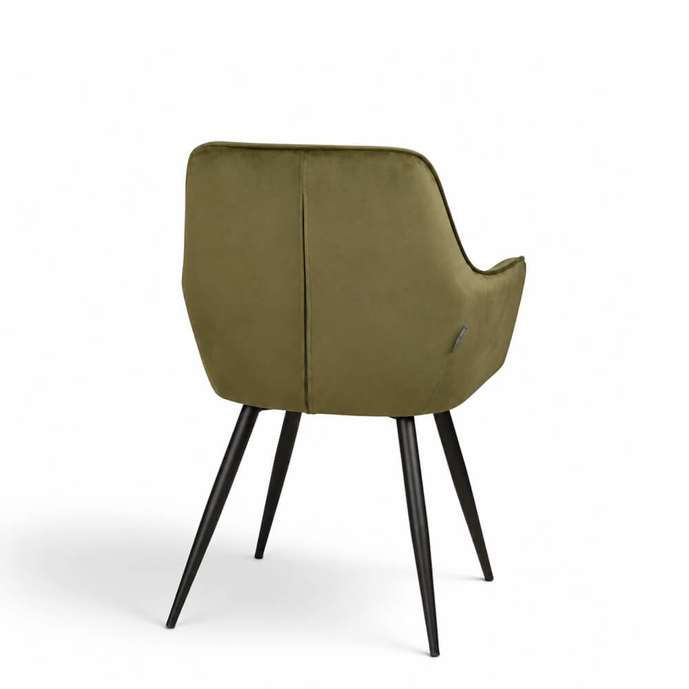 Gastronomiestuehle Polsterstuehle mit Armlehne Lenoro Quartz-503 Velour - Rueckansicht