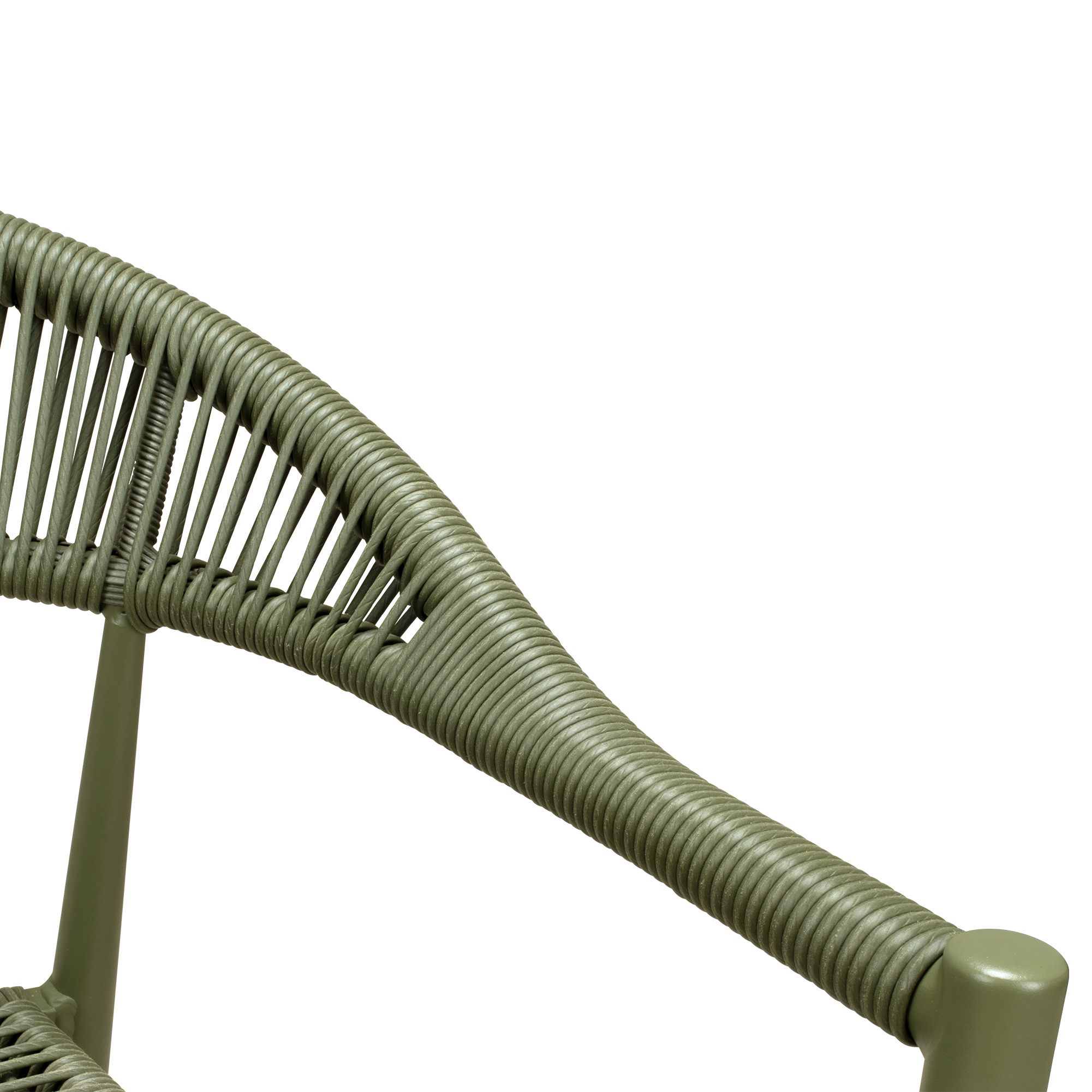 Gastronomiestuehle Outdoorstuhl mit Geflecht Spidano X green green - Armlehne