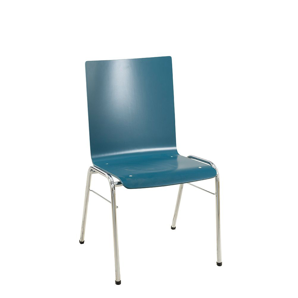 Konferenzstuhl Eruno-300 Buche natur, verchromtem Metallgestell, stapelbar Beizton: AZ3 (auf Anfrage)