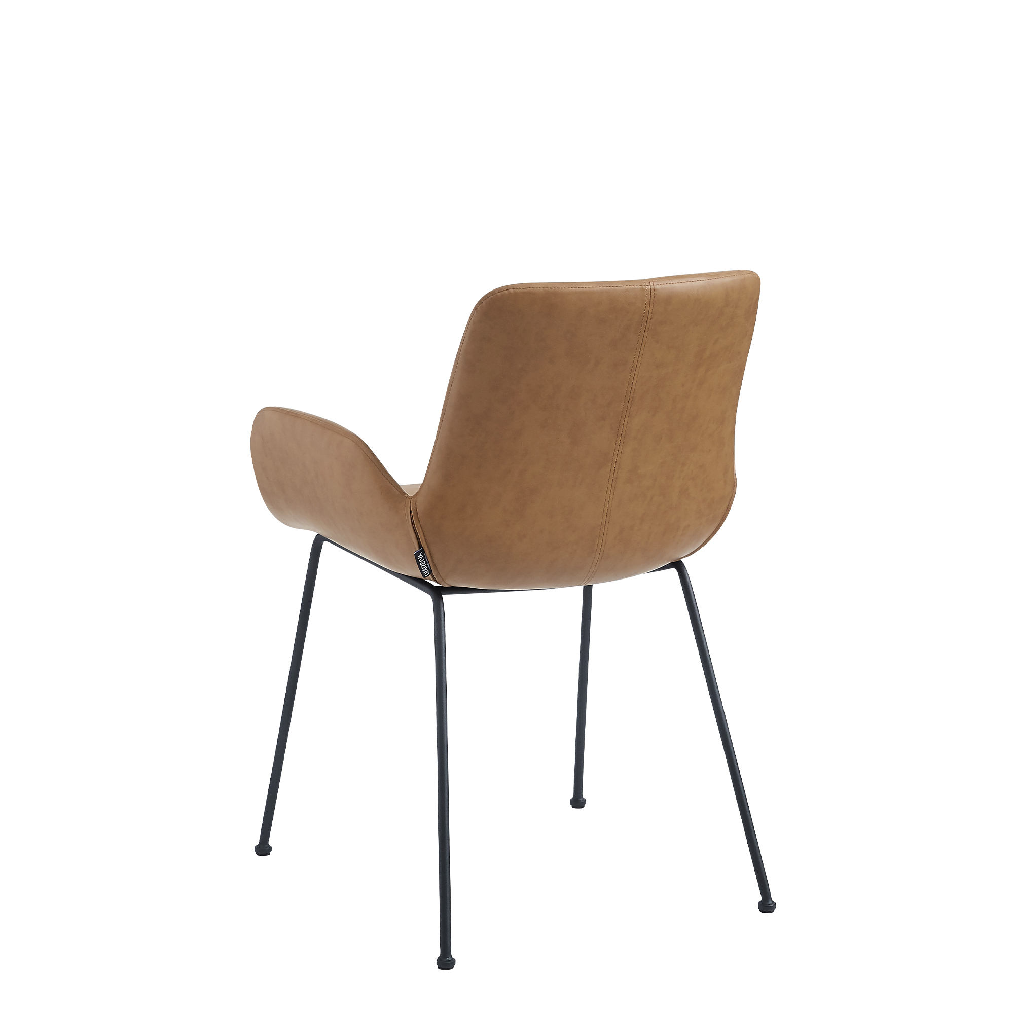 Rito Brown Indoorstuhl mit Armlehnen und Vollpolsterung – Rueckansicht